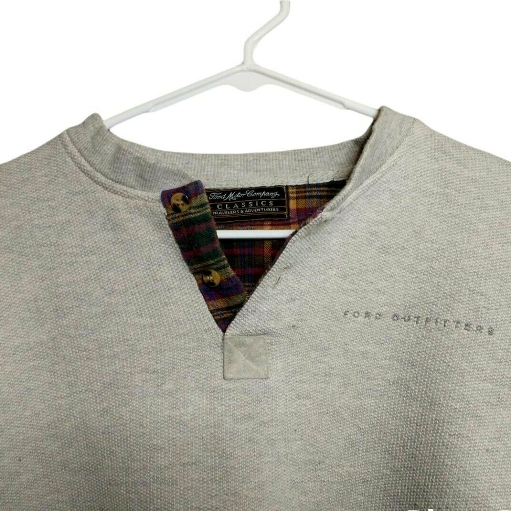 Ford Motor Co Men's XL Classic Travelers Adventurers Outfitters Gray Polo
